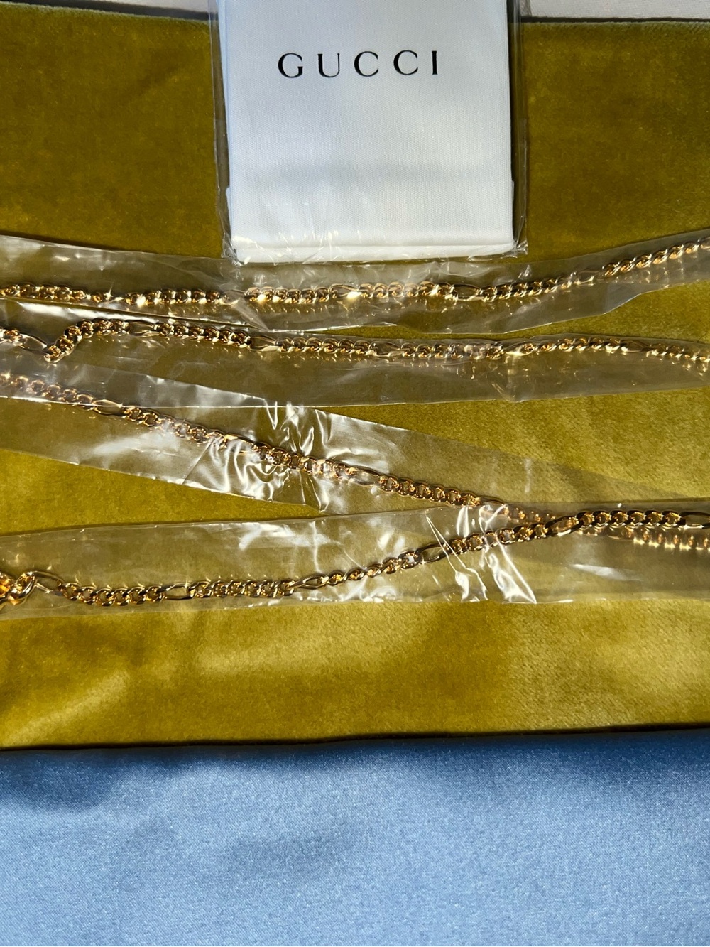 Gucci Gold Sunglasses Chain with Case